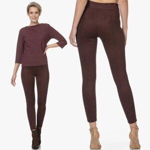 SPANX Suede Legging‎ Wine color size Large Petite Women’s clothing